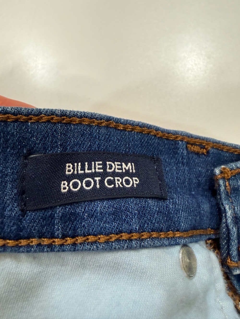 J.Crew Billie Demi Boot Crop Jeans Size 26 Medium Wash Raw Hem Stretch - Picture 4 of 9